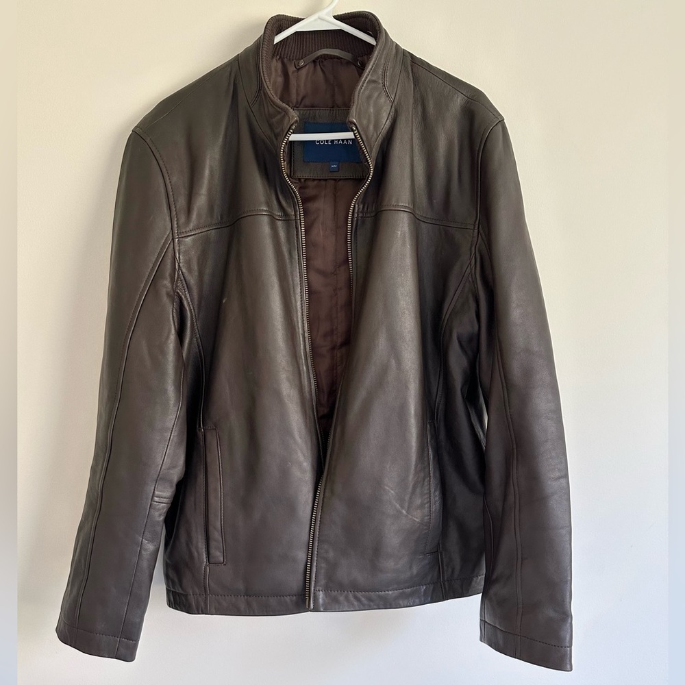 COLE HAAN | 100% Genuine Lambskin Leather Jacket